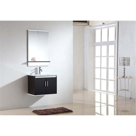 DAWN KITCHEN t Black Finish Mirror With Shelf REM220435